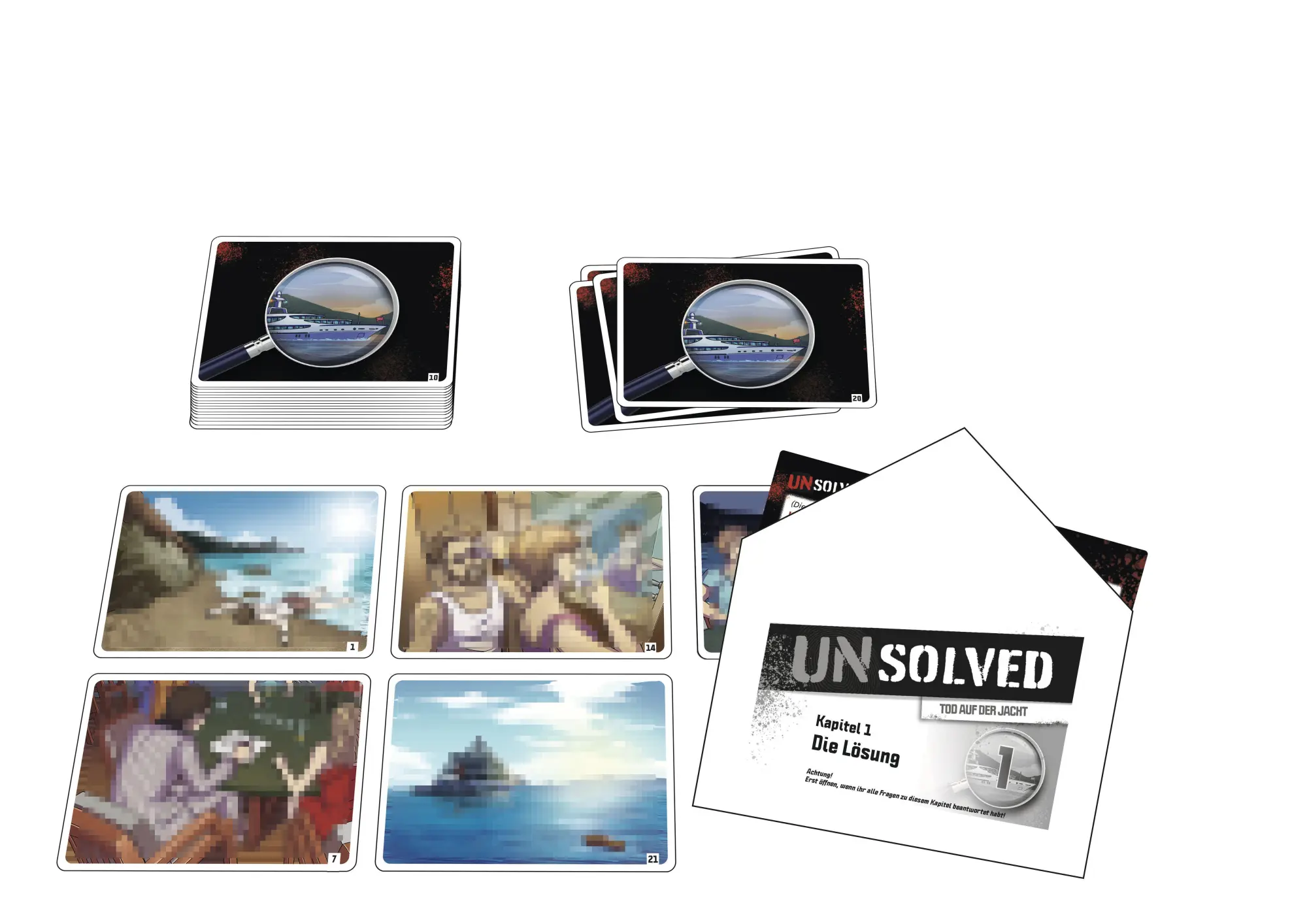 Bild: 4007396022520 | Unsolved - Tod auf der Jacht | AMIGO - Kartenspiel | Freizeit | Spiel