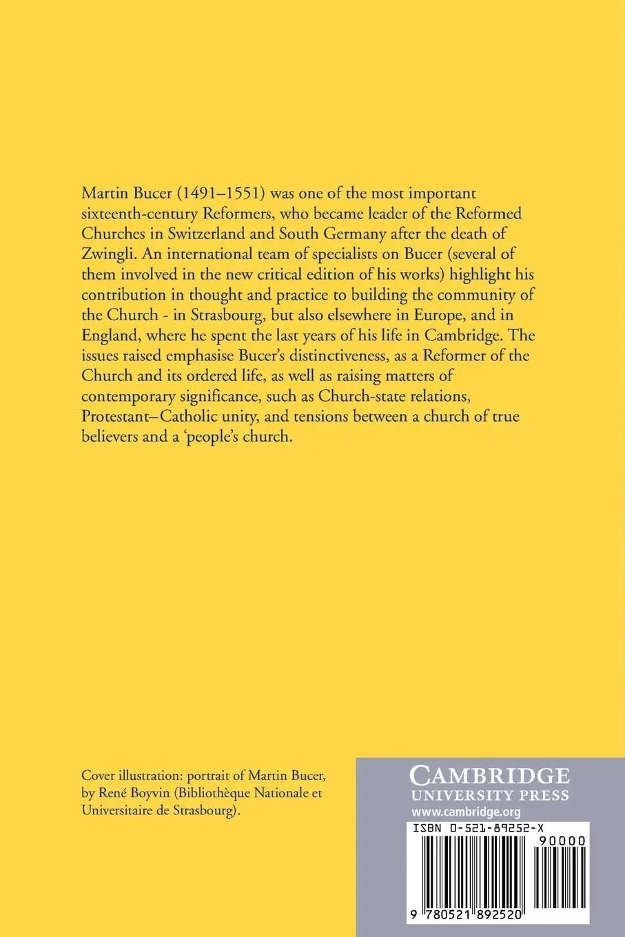 Rückseite: 9780521892520 | Martin Bucer | Reforming Church and Community | D. F. Wright (u. a.)