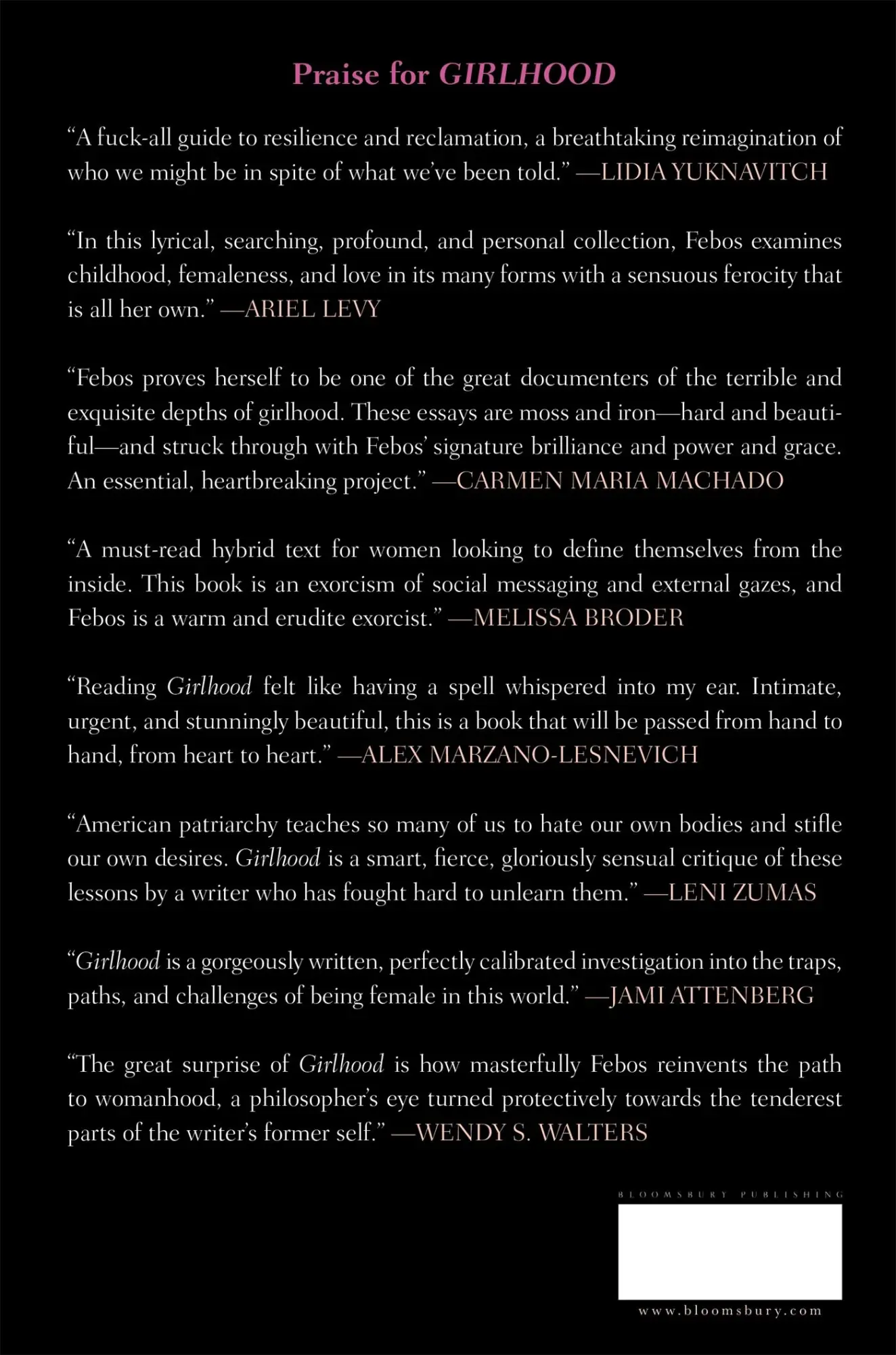 Rückseite: 9781635572520 | Girlhood | Melissa Febos | Buch | Gebunden | Englisch | 2021