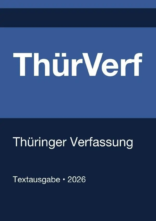 Cover: 9783565392520 | ThürVerf - Thüringer Verfassung 2026 | Gesetze24 Deutschland | Buch