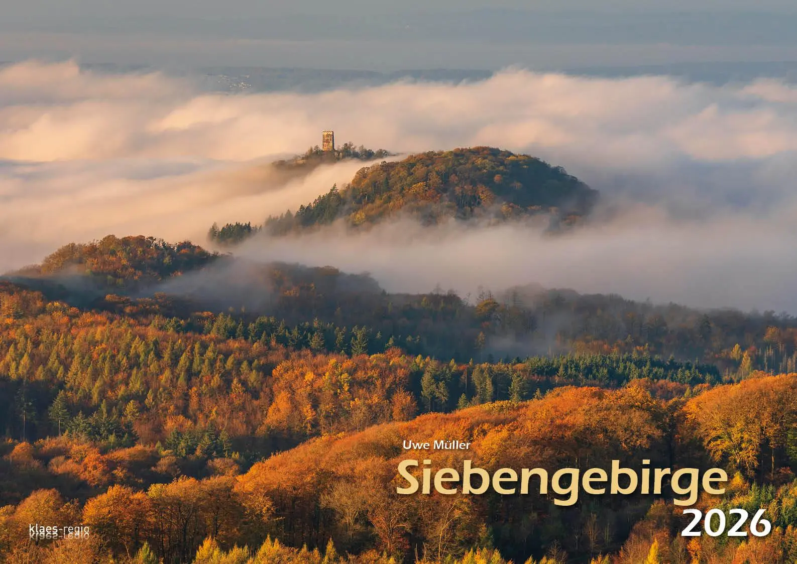 Cover: 9783965352520 | Siebengebirge 2026 Bildkalender A3 quer, spiralgebunden | Holger Klaes