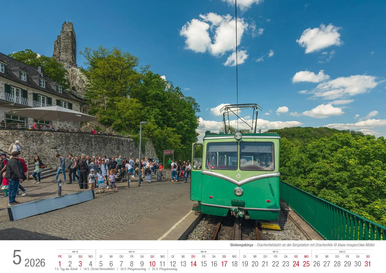 Bild: 9783965352520 | Siebengebirge 2026 Bildkalender A3 quer, spiralgebunden | Holger Klaes