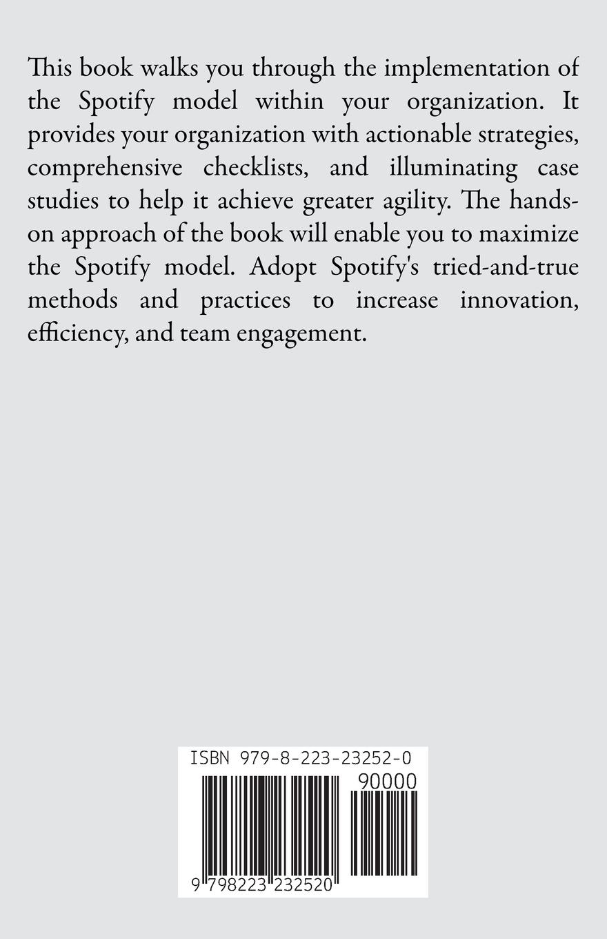 Rückseite: 9798223232520 | Spotify Model | Practical Implementation Guide | Marten P. de Jong
