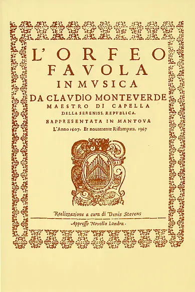 Cover: 9780853602620 | Claudio Monteverdi: l'Orfeo - Favola in Musica Sv.318 | Monteverdi