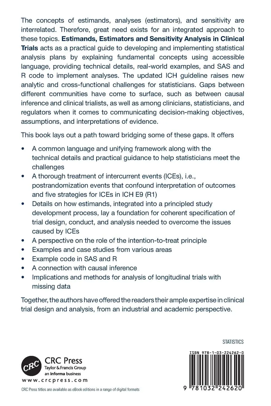 Rückseite: 9781032242620 | Estimands, Estimators and Sensitivity Analysis in Clinical Trials