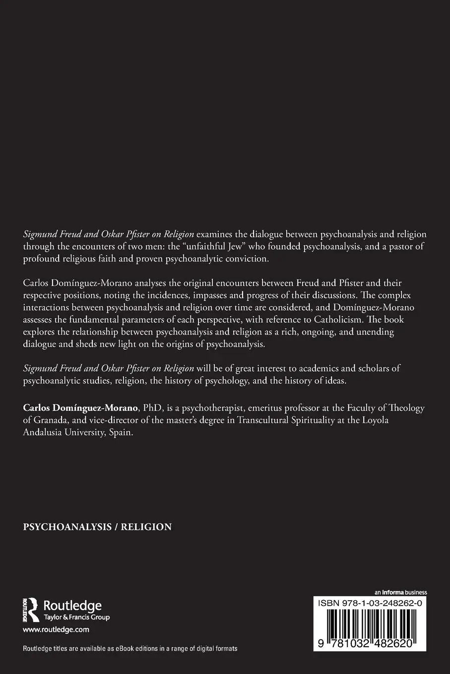 Rückseite: 9781032482620 | Sigmund Freud and Oskar Pfister on Religion | Carlos Domínguez-Morano