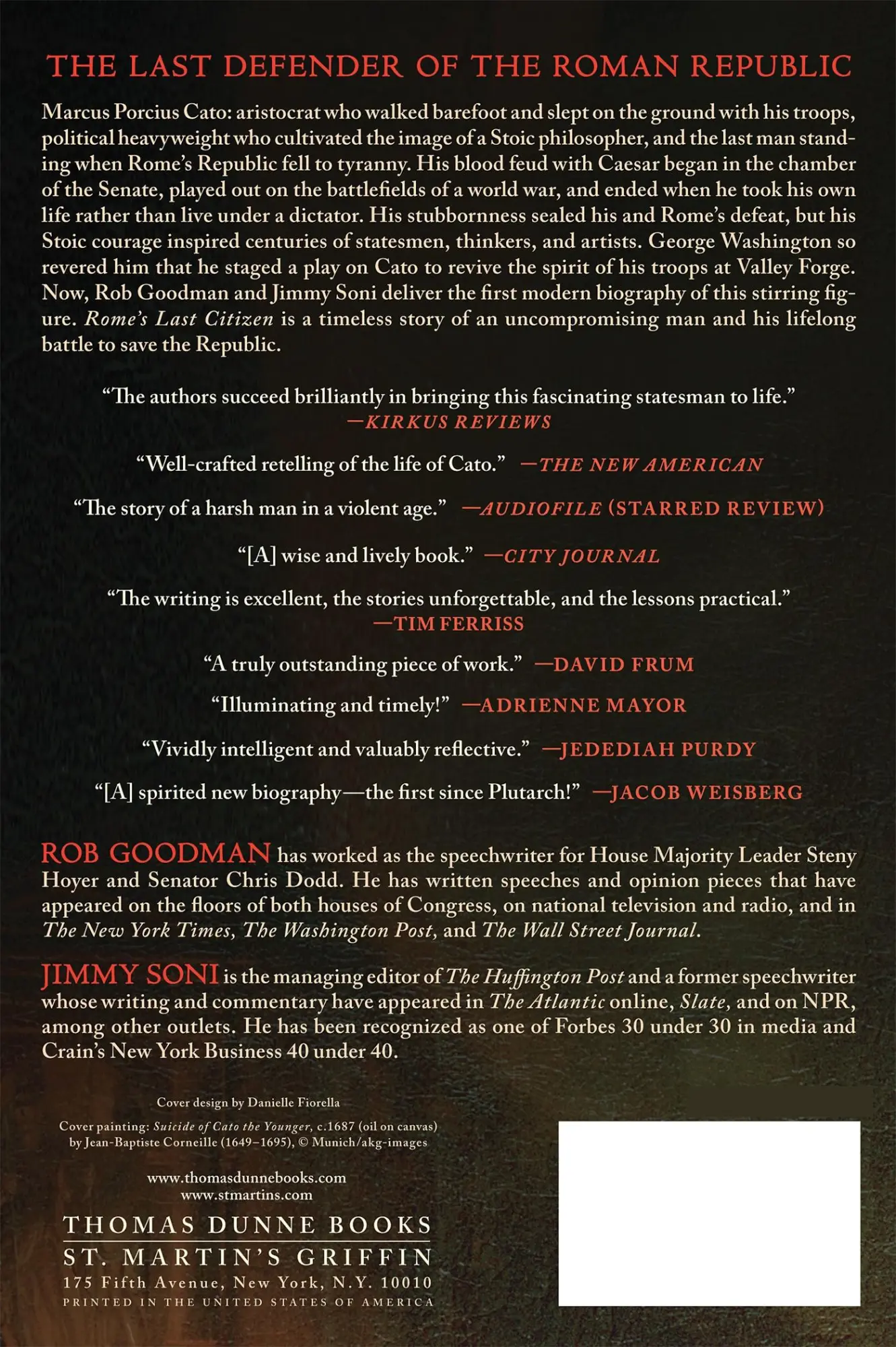 Rückseite: 9781250042620 | Rome's Last Citizen | Rob Goodman (u. a.) | Taschenbuch | Englisch