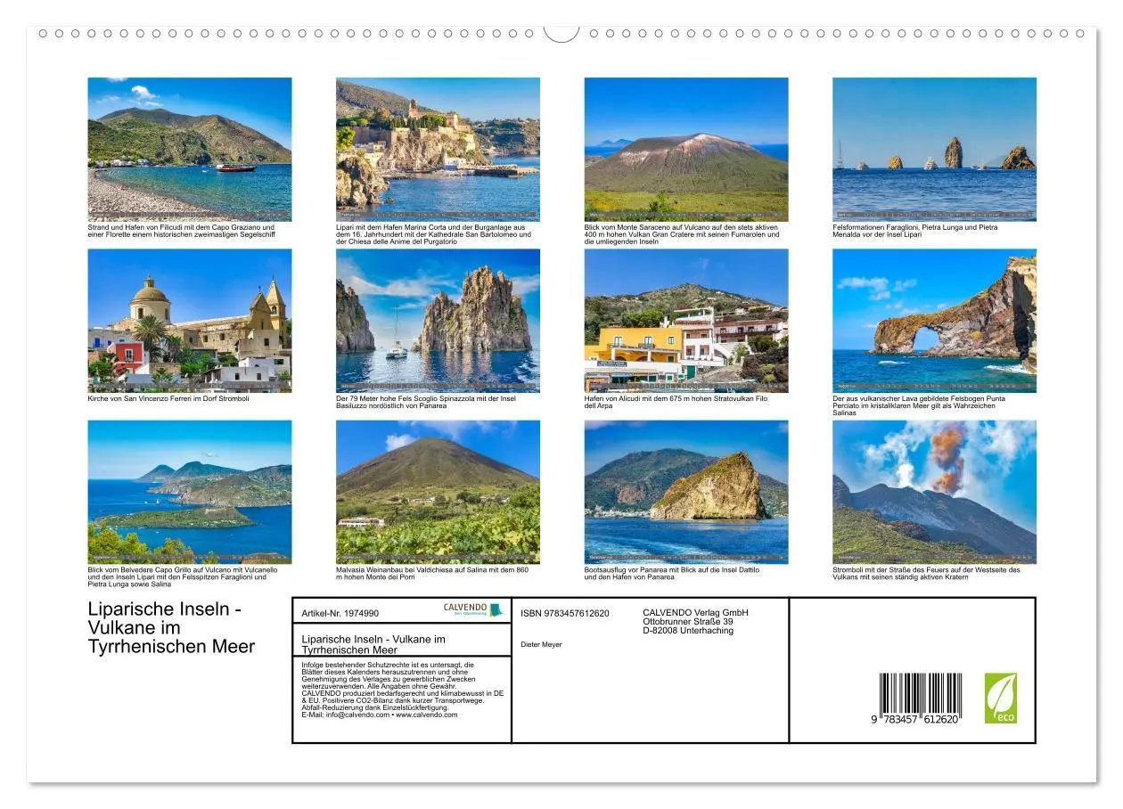 Bild: 9783457612620 | Liparische Inseln - Vulkane im Tyrrhenischen Meer (Wandkalender...
