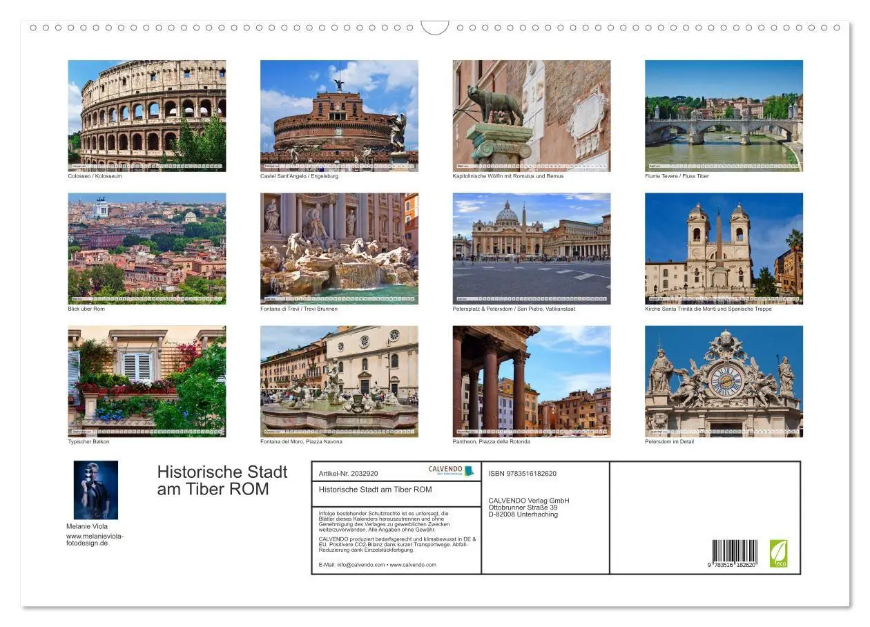 Bild: 9783516182620 | Historische Stadt am Tiber ROM (Wandkalender 2026 DIN A2 quer),...