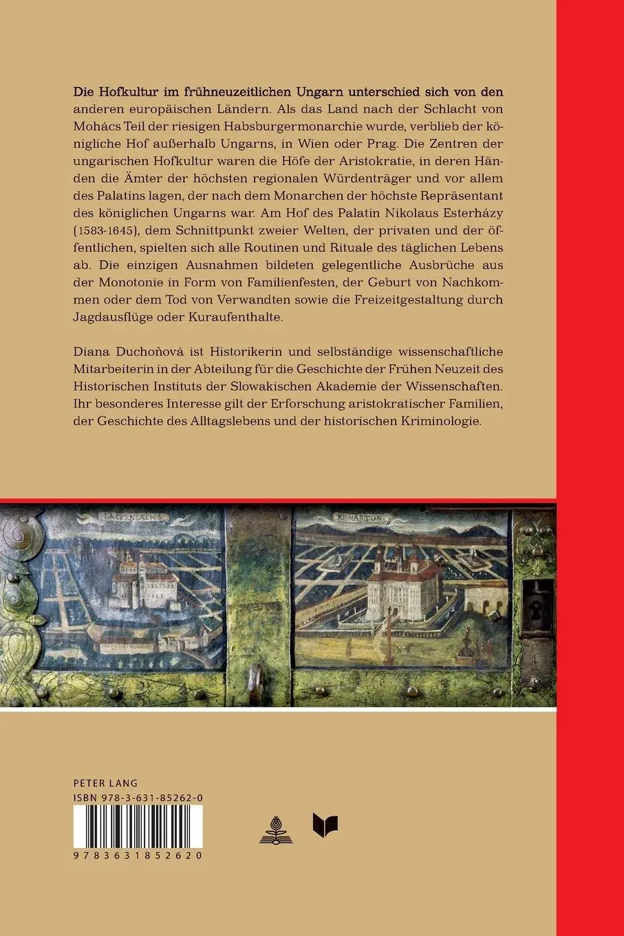 Rückseite: 9783631852620 | Der aristokratische Hof | Diana Ducho¿ová | Taschenbuch | 640 S.