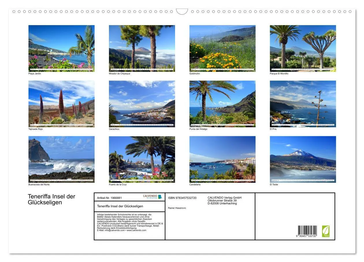 Bild: 9783457532720 | Teneriffa Insel der Glückseligen (Wandkalender 2026 DIN A2 quer),...