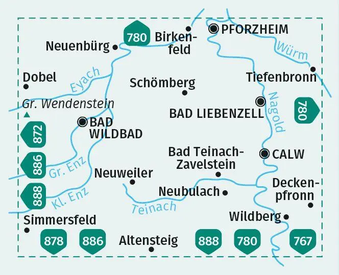 Bild: 9783991212720 | KOMPASS Wanderkarte 873 Bad Liebenzell, Bad Wildbad 1:25.000 | GmbH