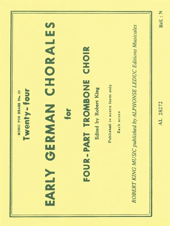 Cover: 9790046282720 | 24 Early German Chorales (Trombone Quartet) | Partitur