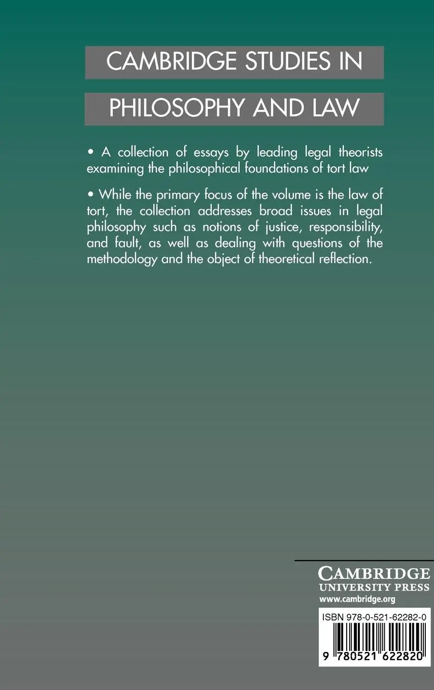 Rückseite: 9780521622820 | Philosophy and the Law of Torts | Gerald J. Postema (u. a.) | Buch