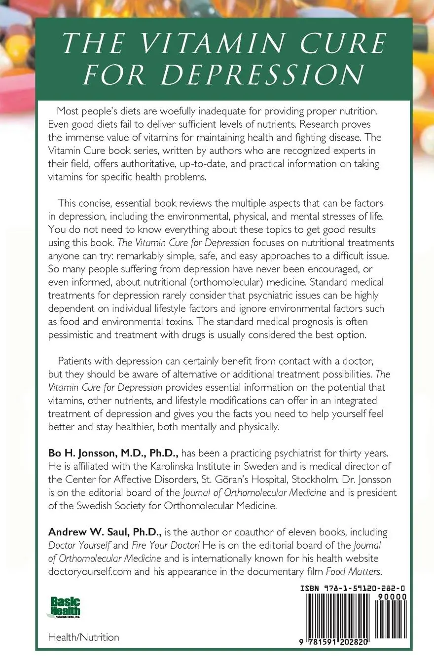 Rückseite: 9781591202820 | The Vitamin Cure for Depression | Bo H. Jonsson | Taschenbuch | 2012