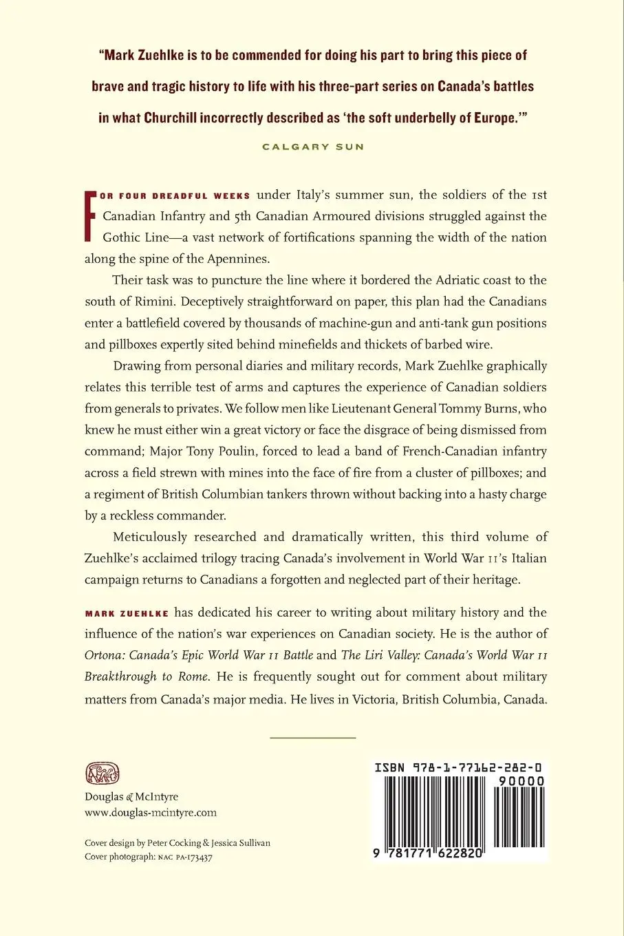 Rückseite: 9781771622820 | The Gothic Line | Canada's Month of Hell in World War II Italy | Buch