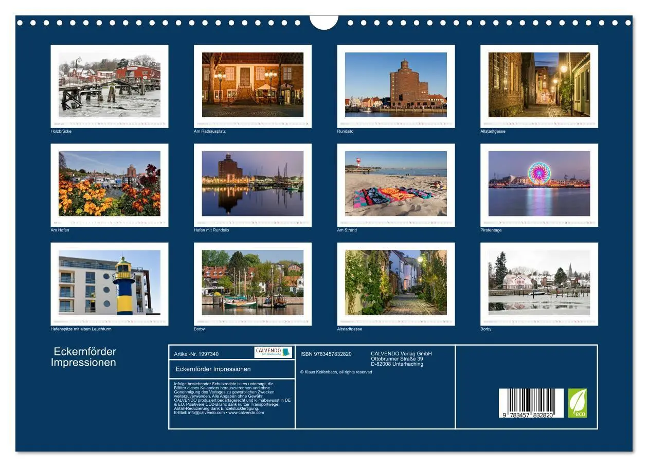 Bild: 9783457832820 | Eckernförder Impressionen (Wandkalender 2026 DIN A3 quer), CALVENDO...