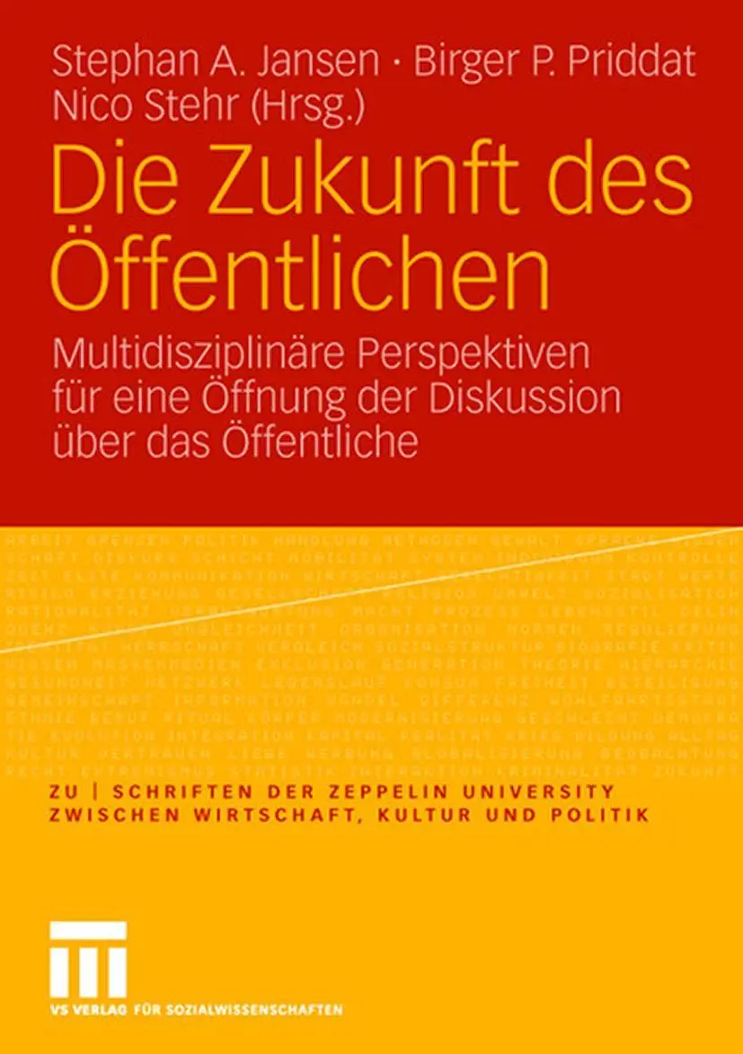Cover: 9783531152820 | Die Zukunft des Öffentlichen | Stephan A. Jansen (u. a.) | Taschenbuch