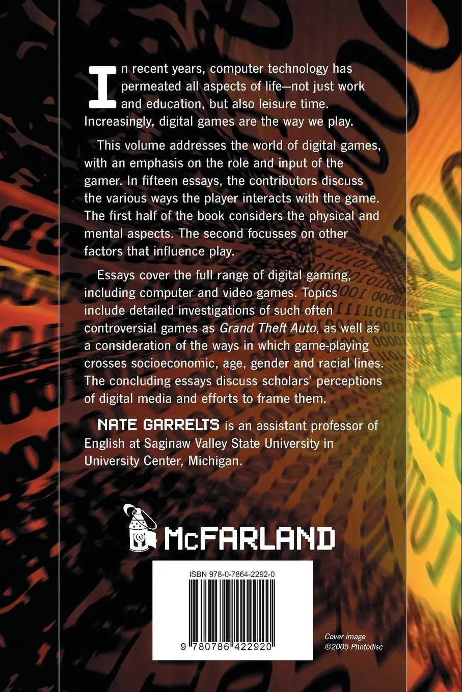 Rückseite: 9780786422920 | Digital Gameplay | Essays on the Nexus of Game and Gamer | Garrelts