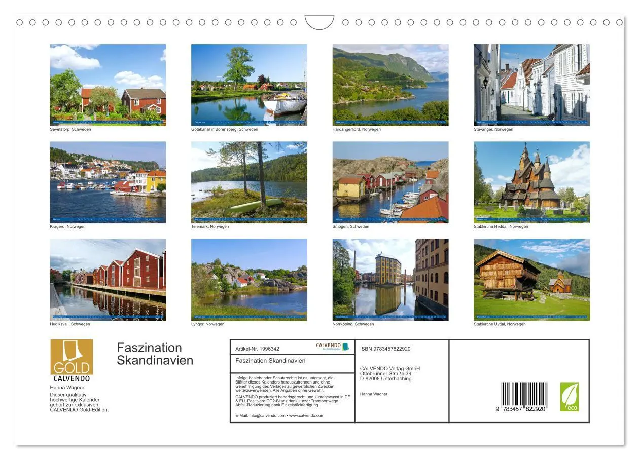 Bild: 9783457822920 | Faszination Skandinavien (Wandkalender 2026 DIN A3 quer), CALVENDO...