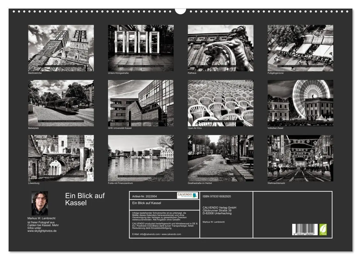 Bild: 9783516082920 | Ein Blick auf Kassel (Wandkalender 2026 DIN A2 quer), CALVENDO...