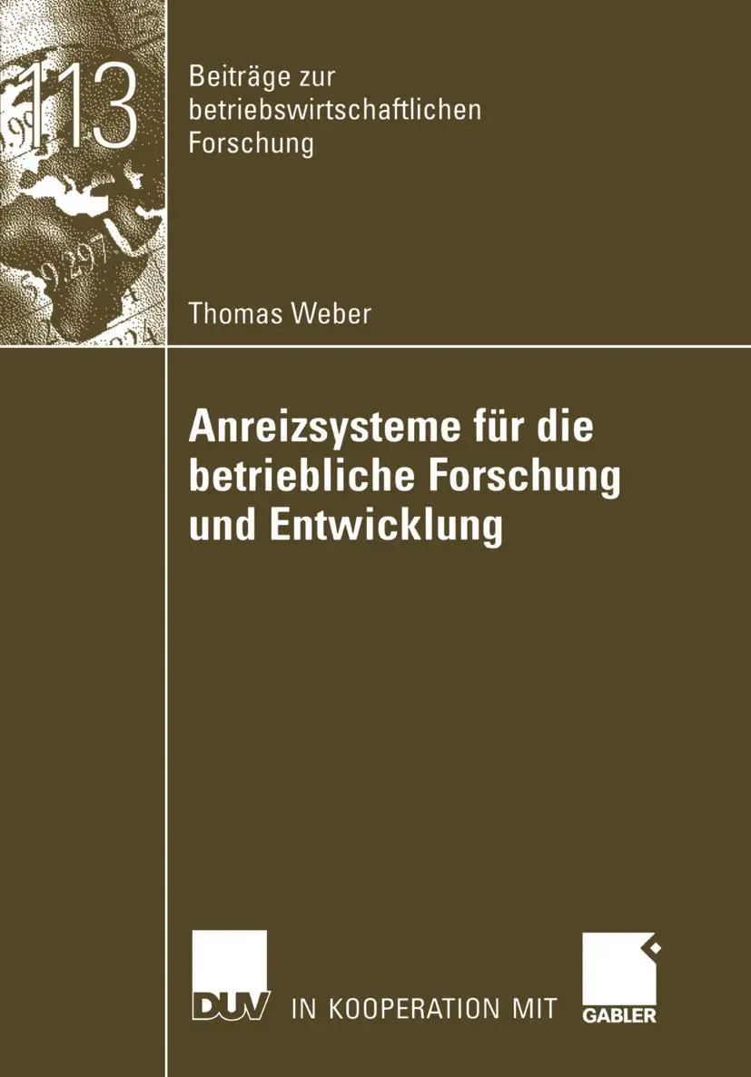 Cover: 9783835002920 | Anreizsysteme für die betriebliche Forschung und Entwicklung | Weber