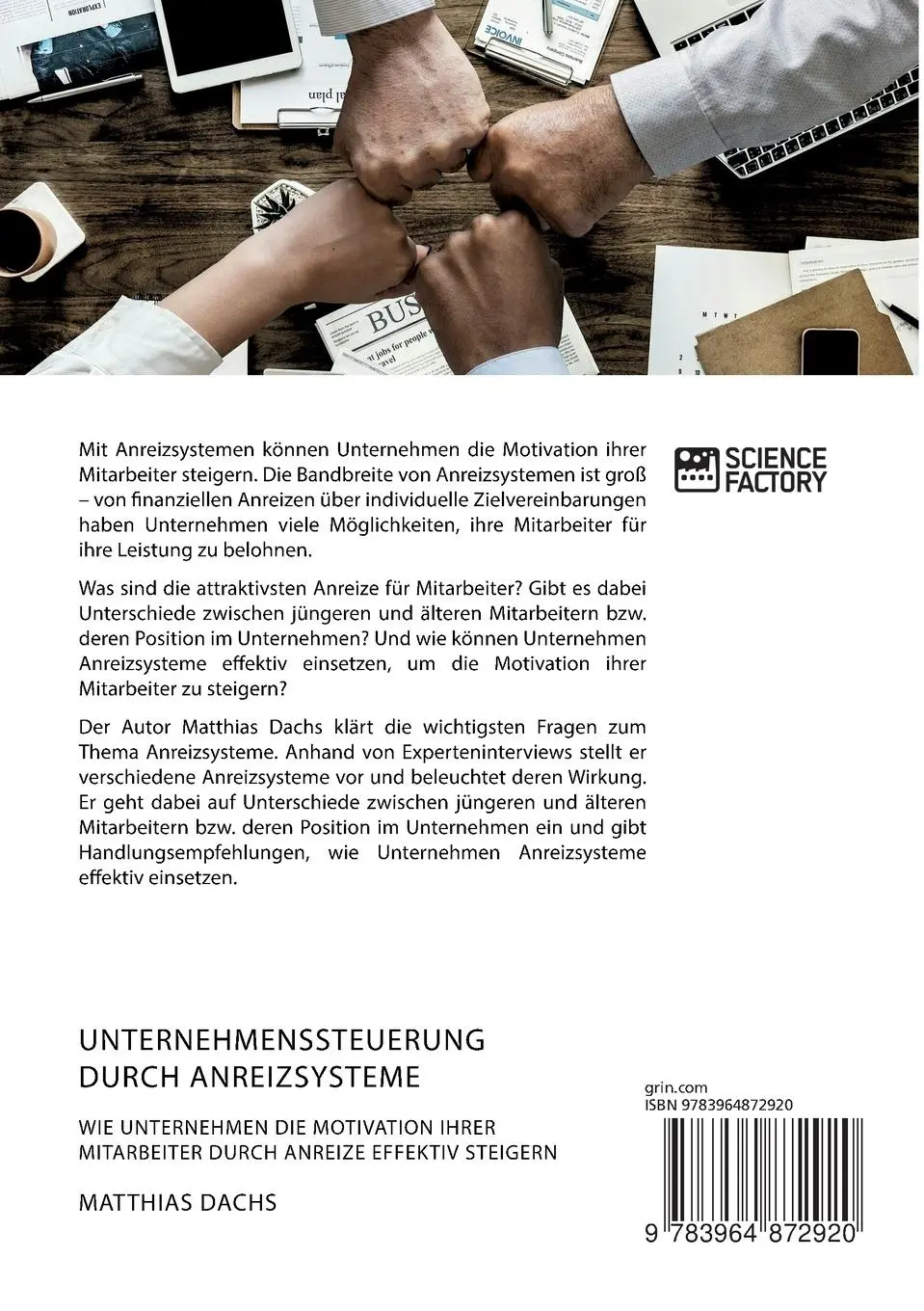 Rückseite: 9783964872920 | Unternehmenssteuerung durch Anreizsysteme. Wie Unternehmen die...