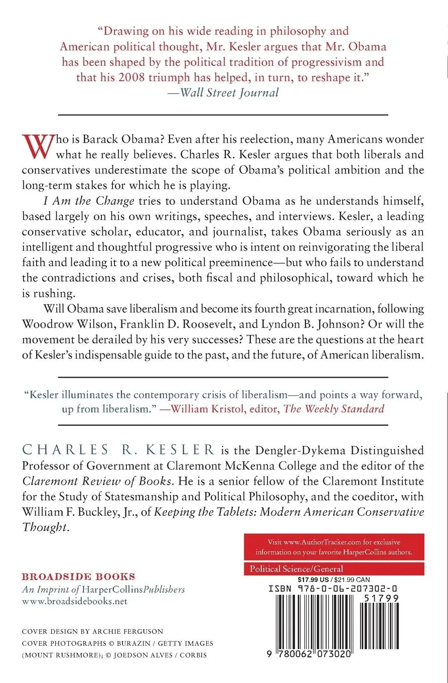 Rückseite: 9780062073020 | I AM CHANGE PB | Charles R Kesler | Taschenbuch | Englisch | 2018