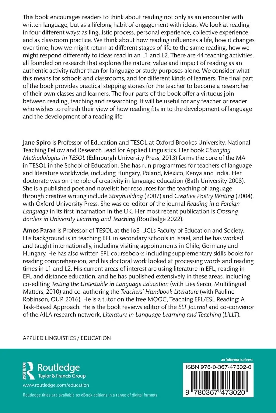 Rückseite: 9780367473020 | Becoming a Reading Teacher | Connecting Research and Practice | Buch