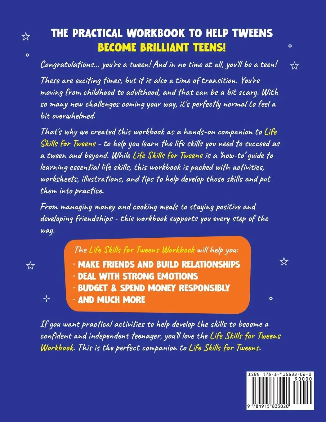 Rückseite: 9781915833020 | Life Skills for Tweens WORKBOOK | Ferne Bowe | Taschenbuch | Englisch