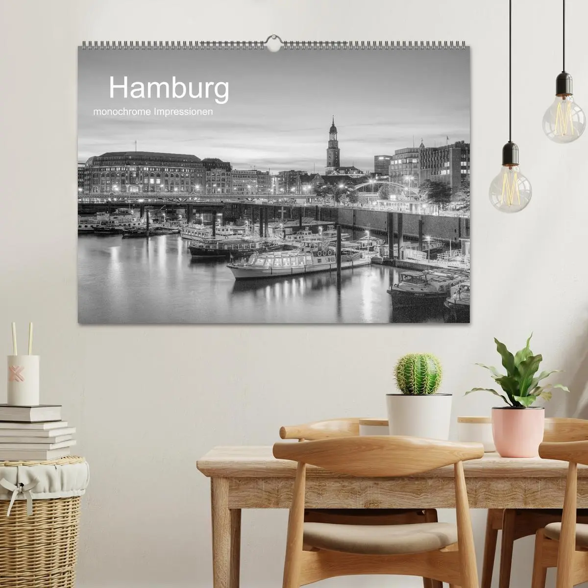 Bild: 9783516113020 | Hamburg monochrome Impressionen (Wandkalender 2026 DIN A2 quer),...