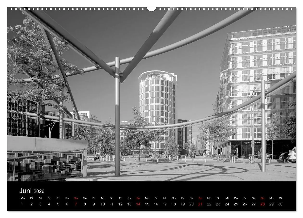 Bild: 9783516113020 | Hamburg monochrome Impressionen (Wandkalender 2026 DIN A2 quer),...