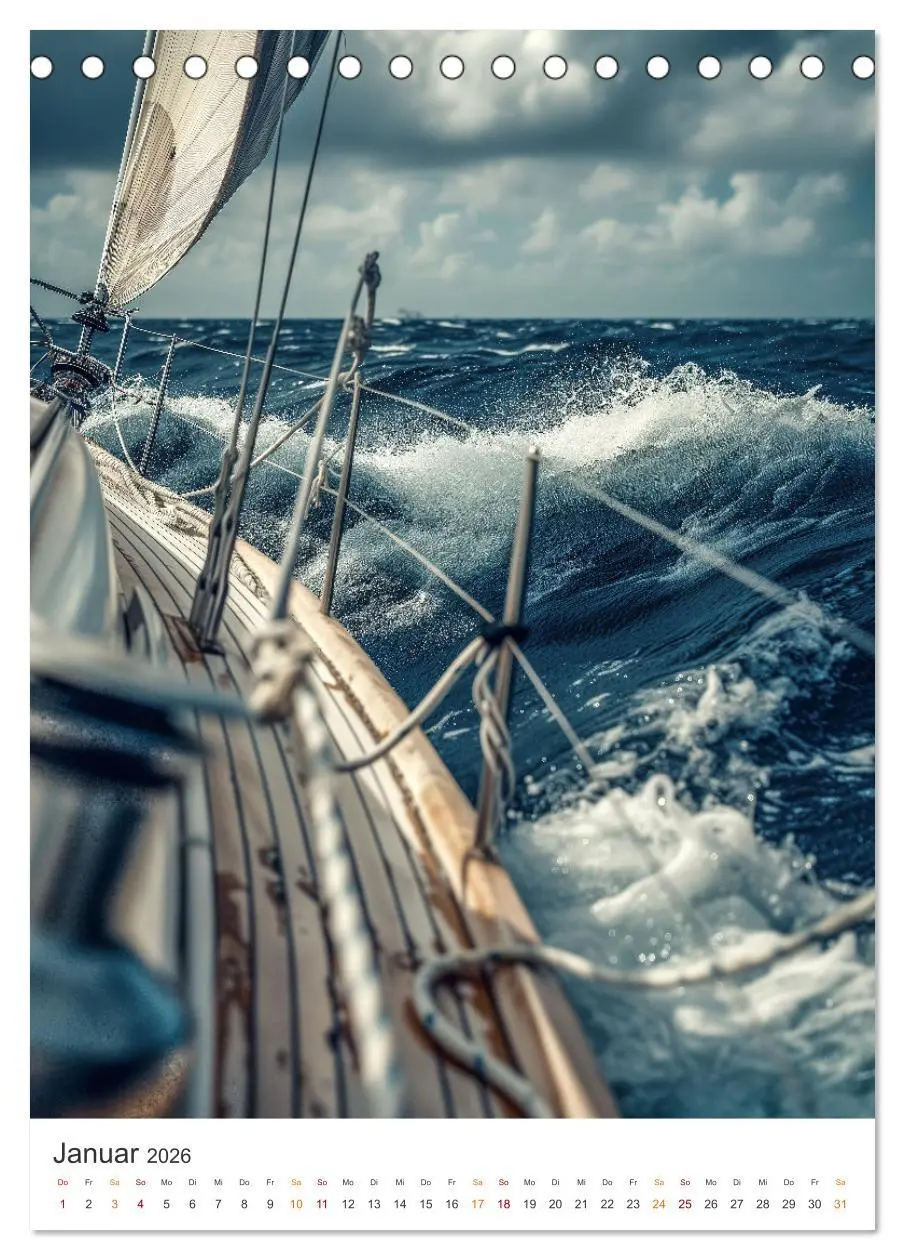 Bild: 9783516283020 | Wind und Wellen (Tischkalender 2026 DIN A5 hoch), CALVENDO...