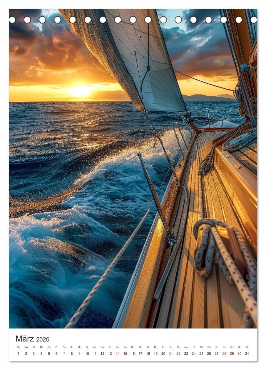 Bild: 9783516283020 | Wind und Wellen (Tischkalender 2026 DIN A5 hoch), CALVENDO...