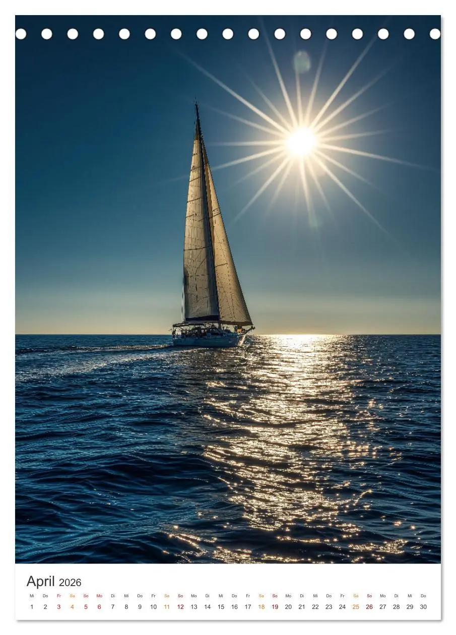 Bild: 9783516283020 | Wind und Wellen (Tischkalender 2026 DIN A5 hoch), CALVENDO...