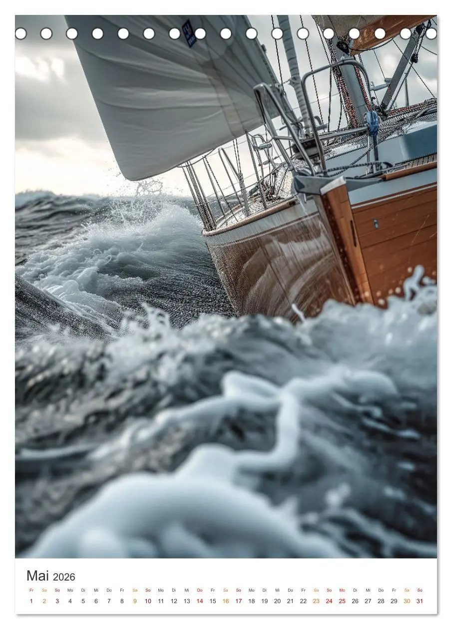 Bild: 9783516283020 | Wind und Wellen (Tischkalender 2026 DIN A5 hoch), CALVENDO...