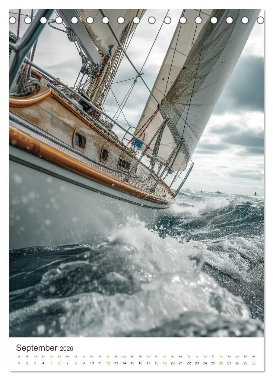 Bild: 9783516283020 | Wind und Wellen (Tischkalender 2026 DIN A5 hoch), CALVENDO...