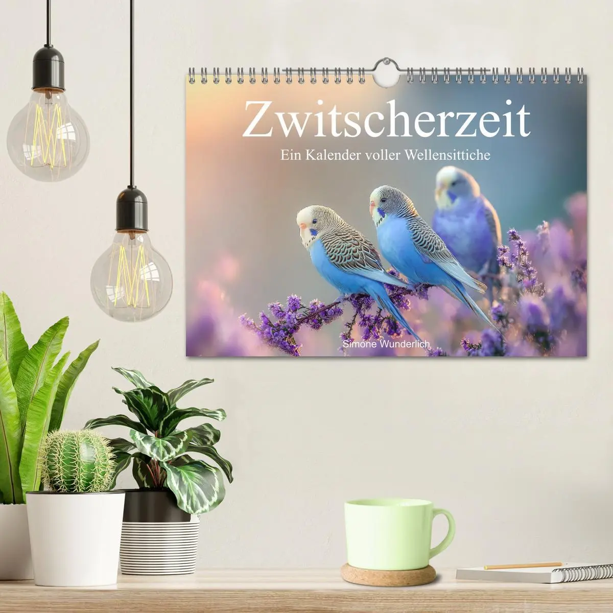 Bild: 9783516593020 | Zwitscherzeit - Ein Kalender voller Wellensittiche (Wandkalender...