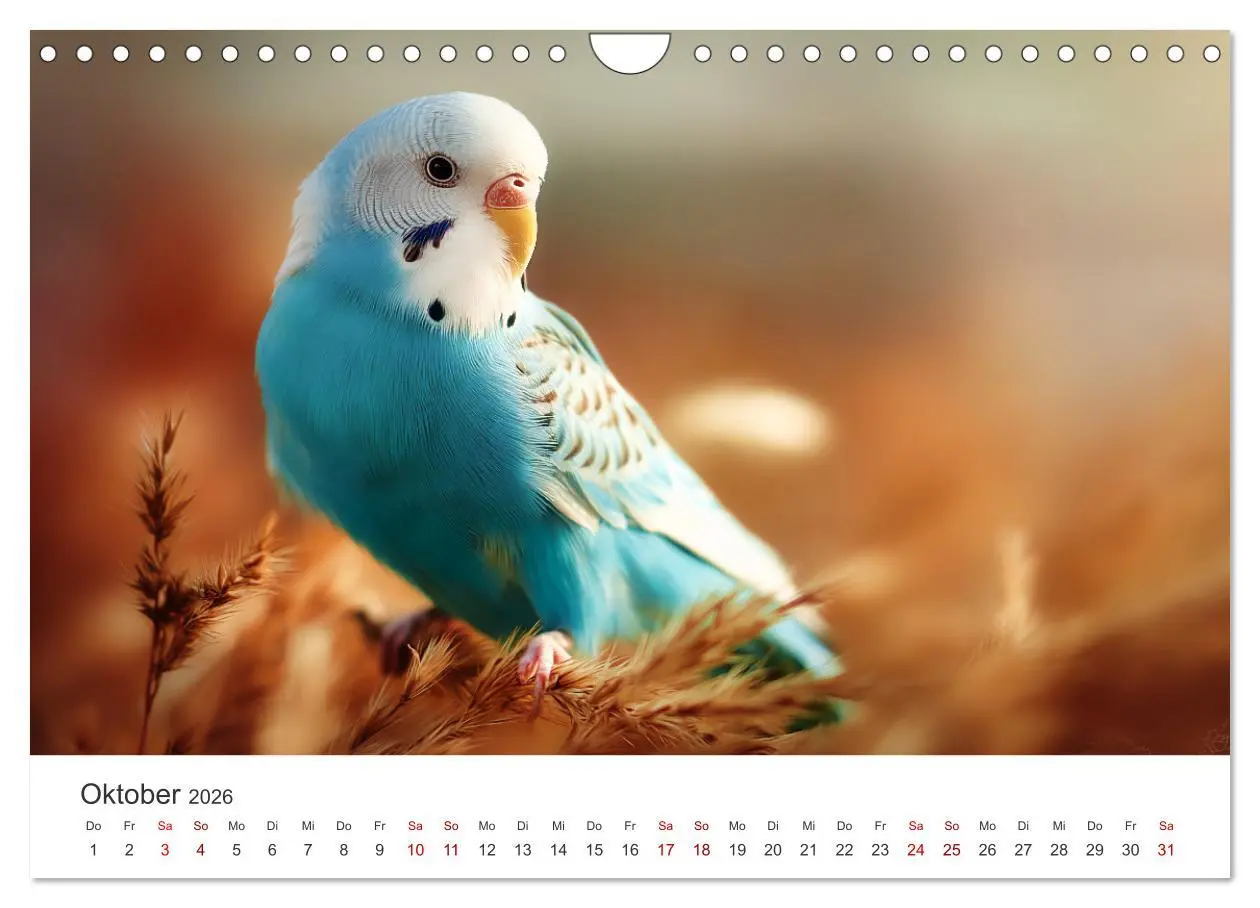 Bild: 9783516593020 | Zwitscherzeit - Ein Kalender voller Wellensittiche (Wandkalender...