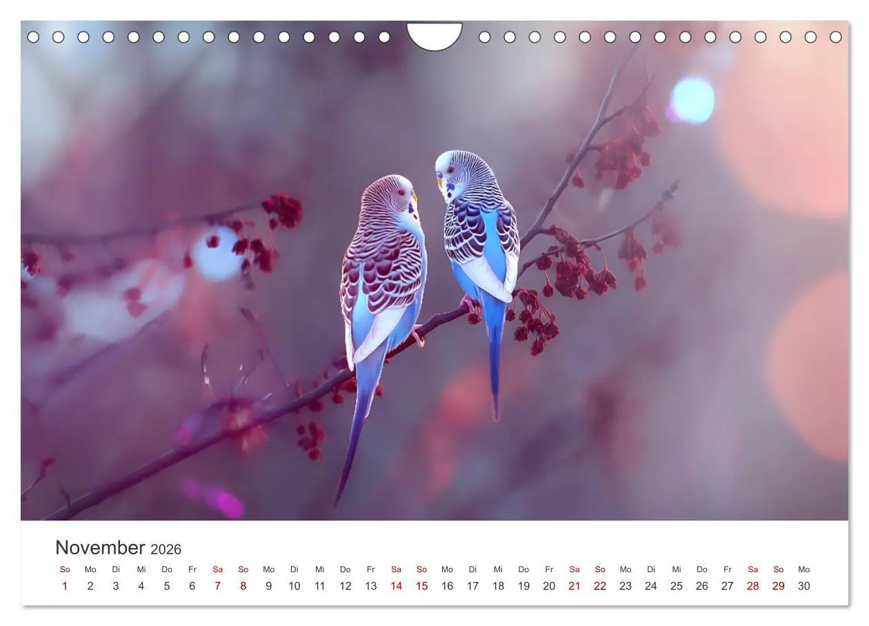 Bild: 9783516593020 | Zwitscherzeit - Ein Kalender voller Wellensittiche (Wandkalender...