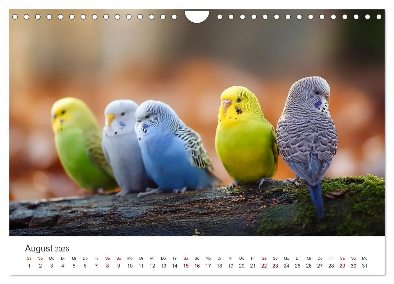 Bild: 9783516593020 | Zwitscherzeit - Ein Kalender voller Wellensittiche (Wandkalender...