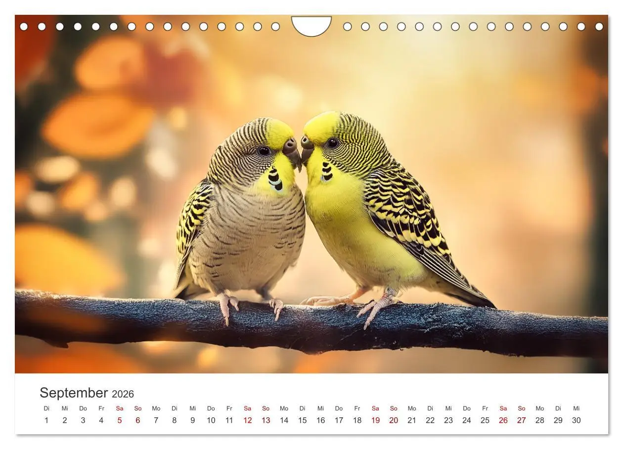 Bild: 9783516593020 | Zwitscherzeit - Ein Kalender voller Wellensittiche (Wandkalender...