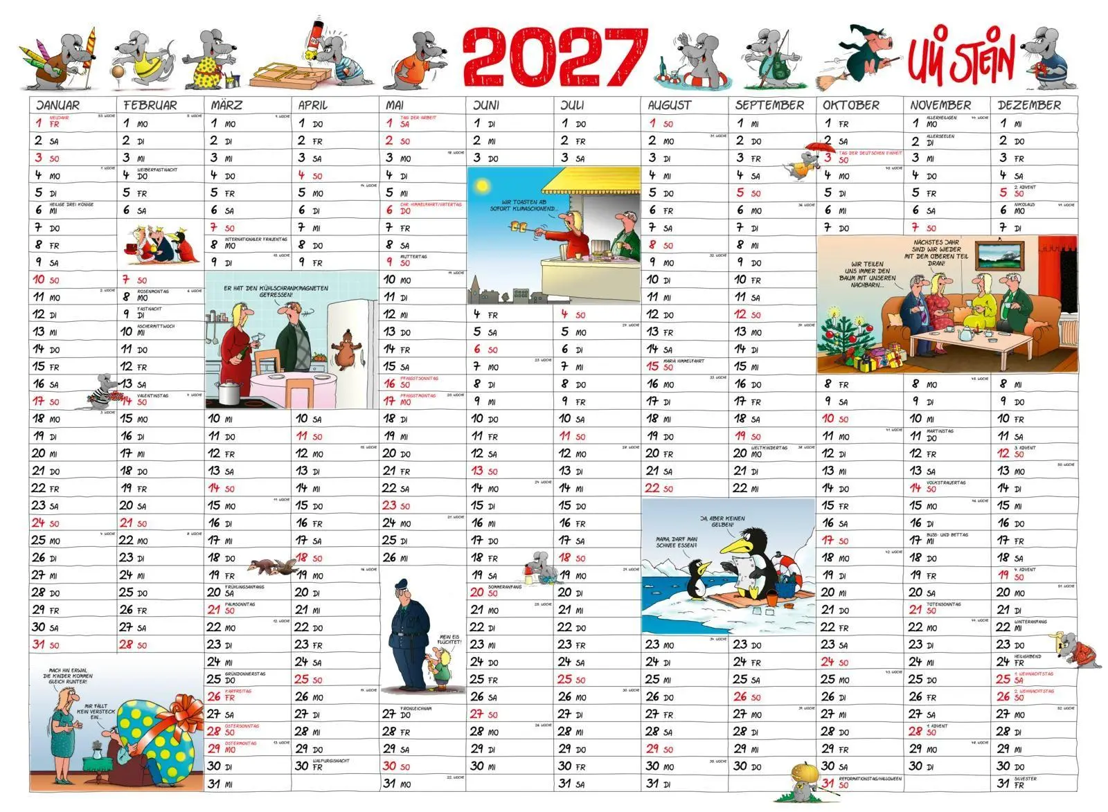 Cover: 9783830323020 | Uli Stein Jahresplaner 2027: Posterkalender | Uli Stein | Kalender