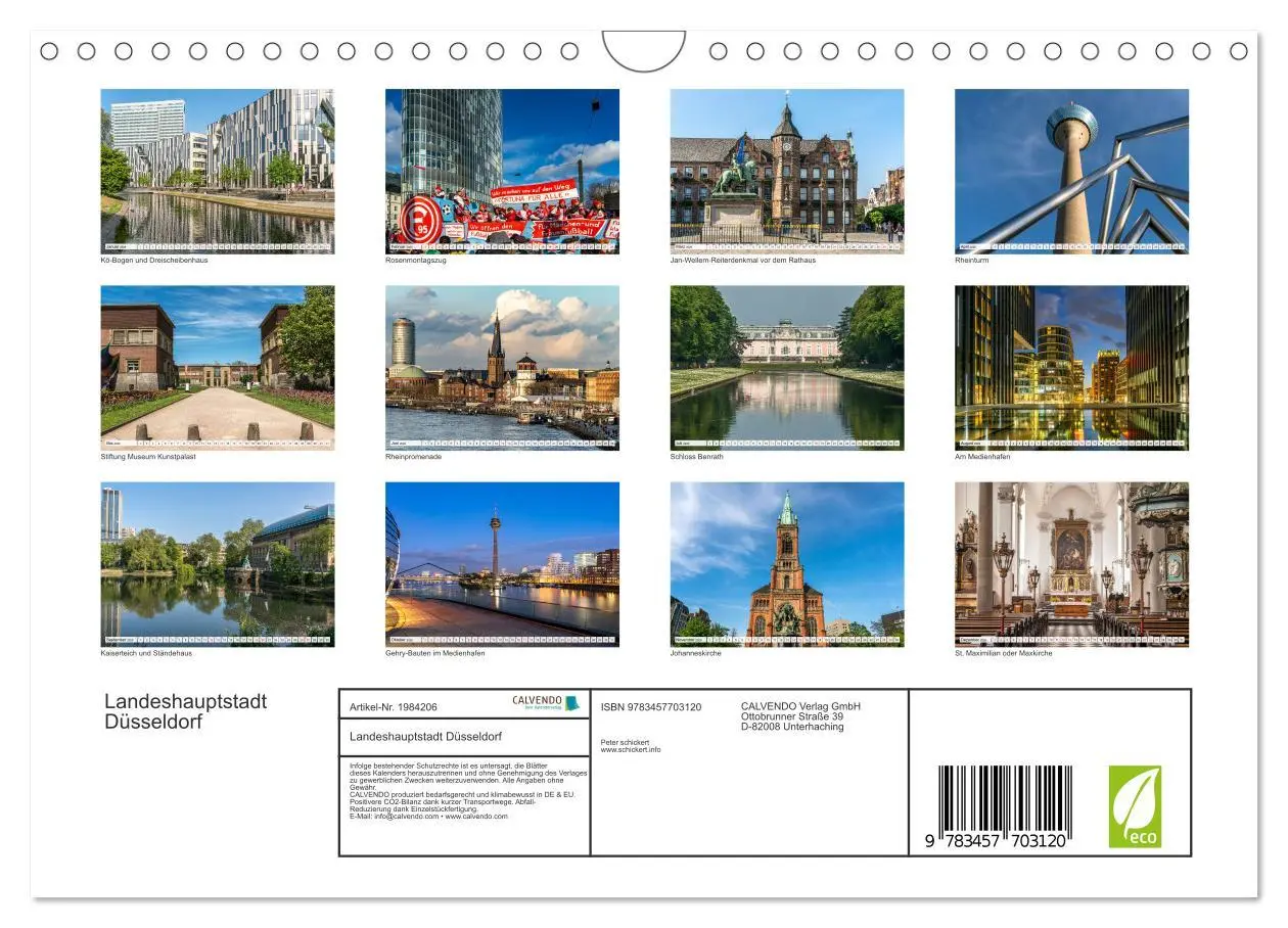 Bild: 9783457703120 | Landeshauptstadt Düsseldorf (Wandkalender 2026 DIN A4 quer),...