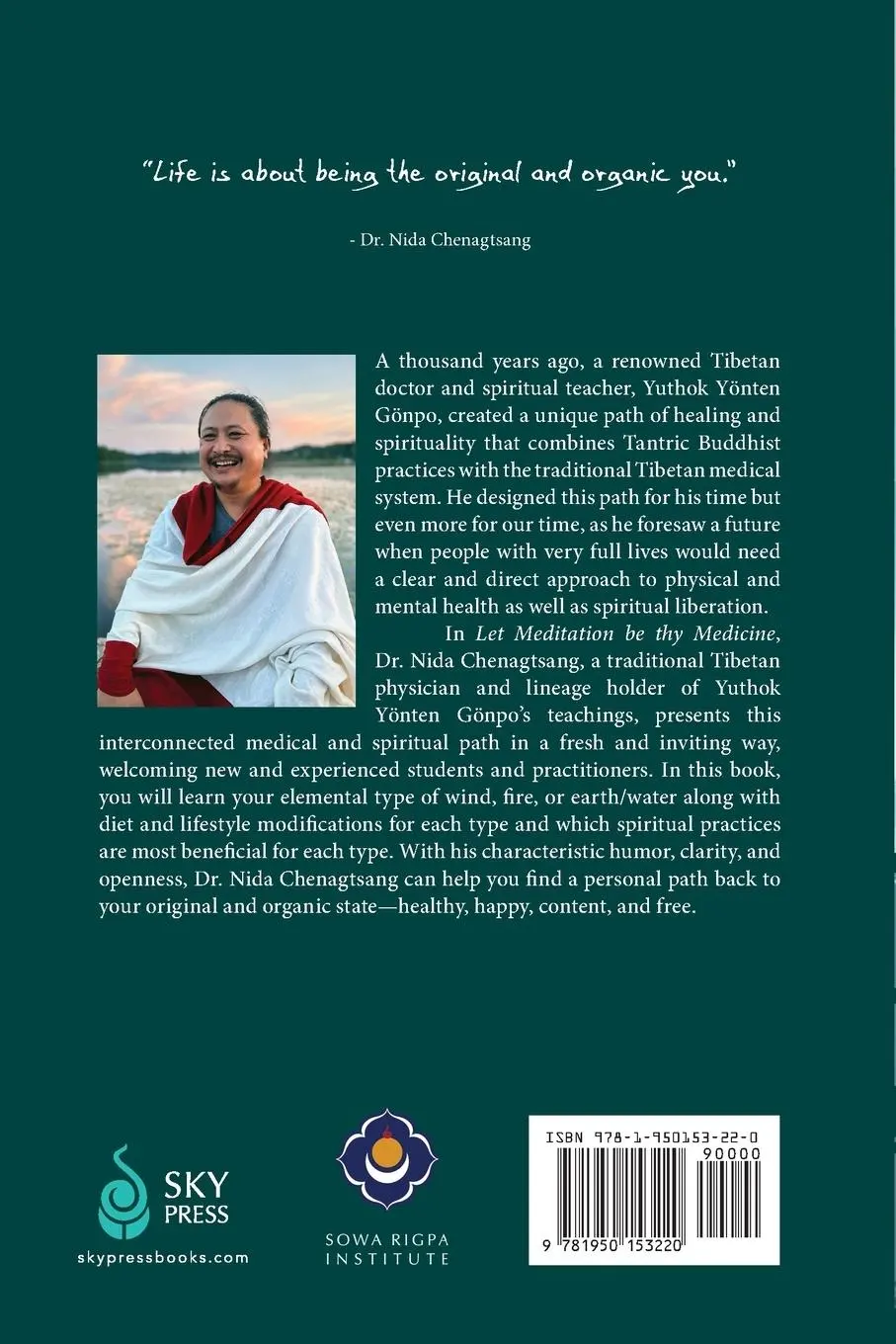 Rückseite: 9781950153220 | Let Meditation be thy Medicine | Nida Chenagtsang | Taschenbuch | 2024
