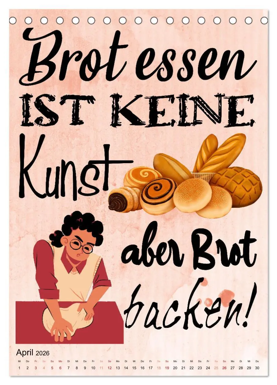 Bild: 9783516333220 | Bäckersprüche (Tischkalender 2026 DIN A5 hoch), CALVENDO...