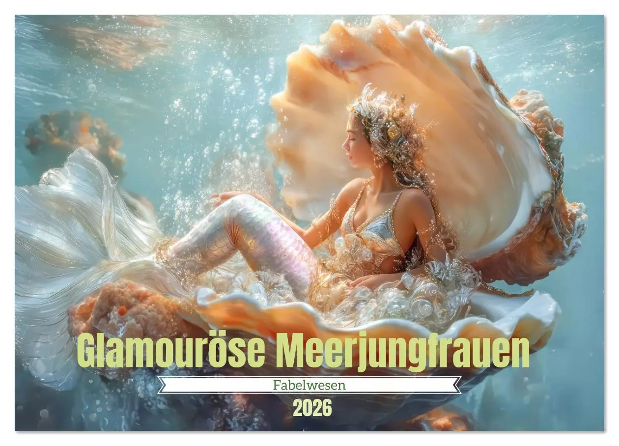 Cover: 9783516643220 | Glamouröse Meerjungfrauen - Fabelwesen (Wandkalender 2026 DIN A3...