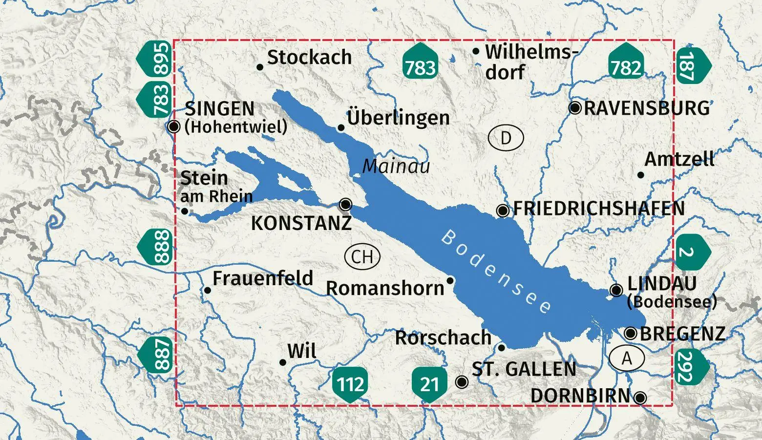 Bild: 9783991543220 | KOMPASS Wanderkarte 1c Bodensee Gesamtgebiet 1:75.000 | (Land-)Karte