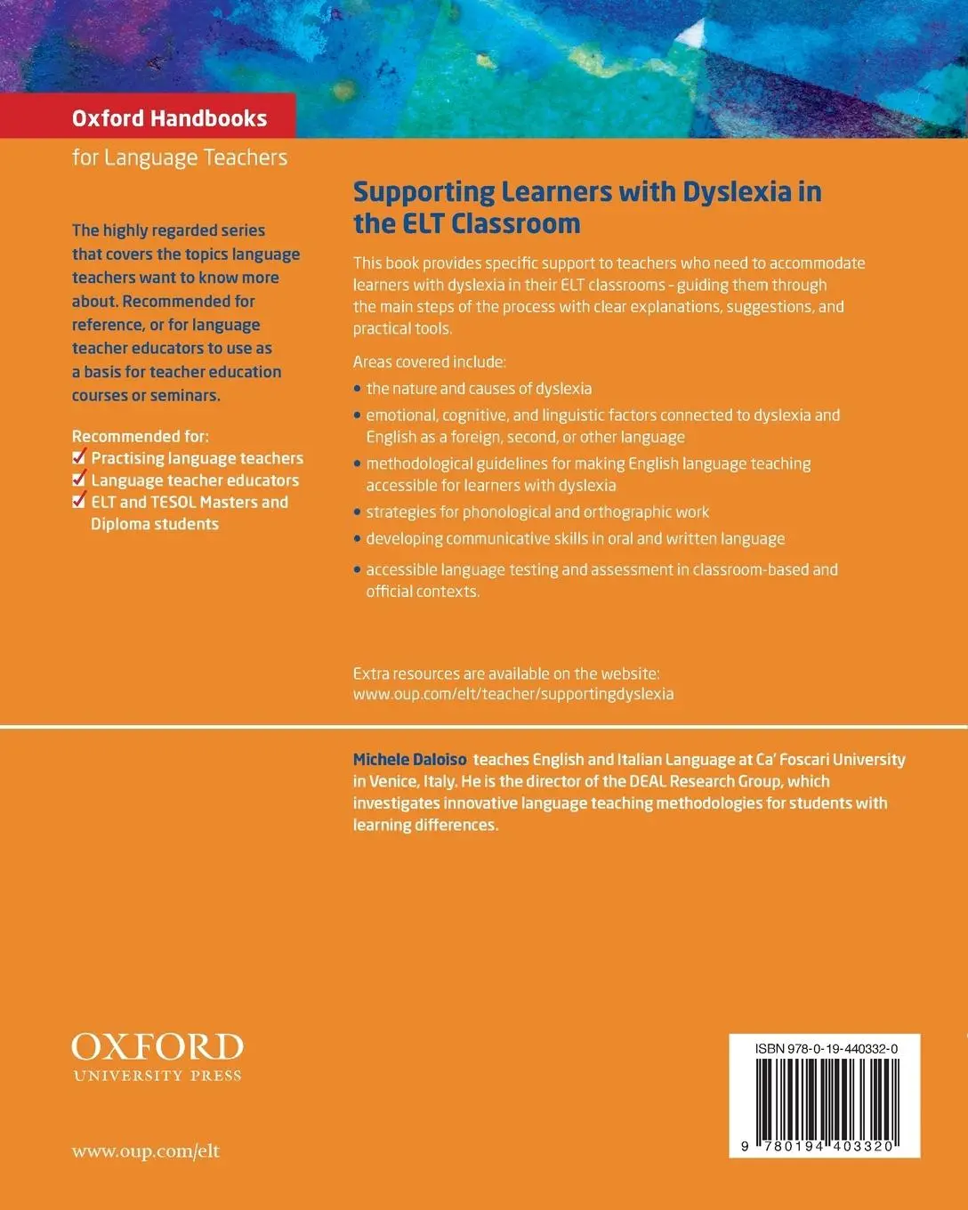 Rückseite: 9780194403320 | Supporting Learners with Dyslexia in the ELT Classroom | Daloiso