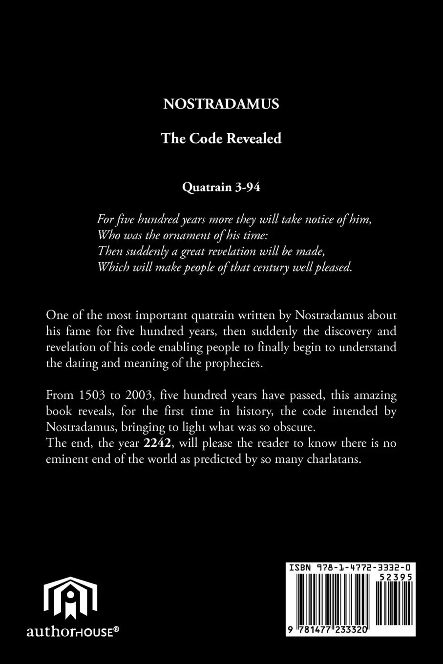 Rückseite: 9781477233320 | NOSTRADAMUS 2242 JUDGMENT DAY | Benoit D'Andrimont | Taschenbuch